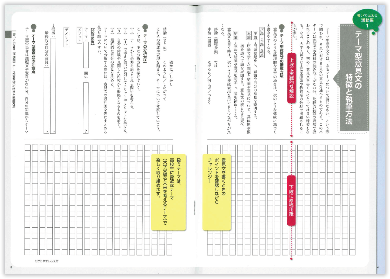2022年度新刊】『書いて伝える・声で伝える 表現ワークブック』の組